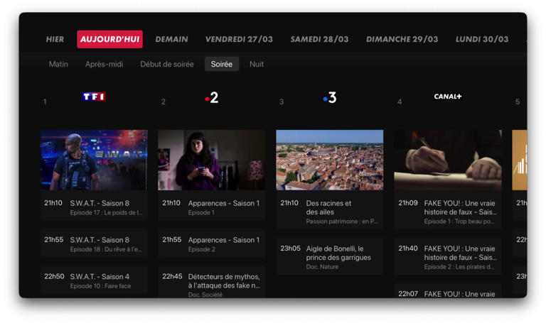 L’app Canal+ se réorganise en mettant en avant le programme TV