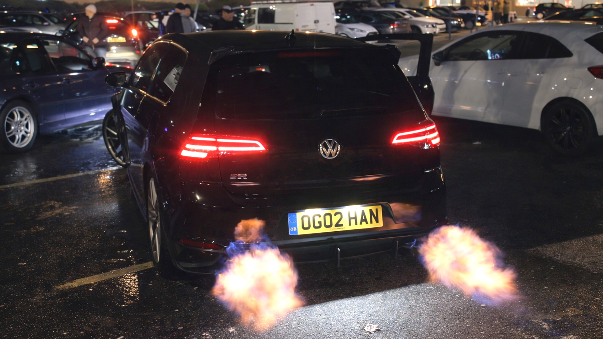 High performance golf with massive exhaust flames