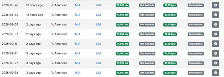 [Award alert] US to Peru in American Airlines business class from ...