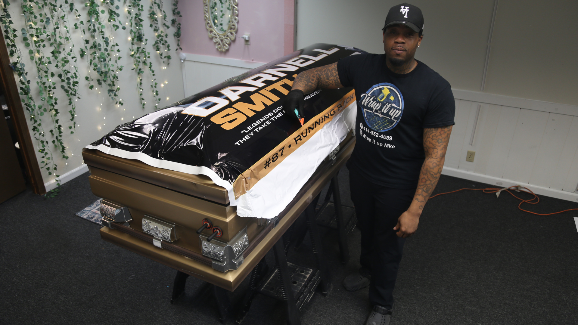 Casket wrapping slowly becoming the new popular way to memorialize ...