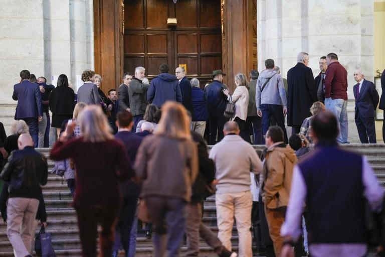 Funeral por el ex teniente coronel de la Guardia Civil Antonio Tejero en Madrid.
