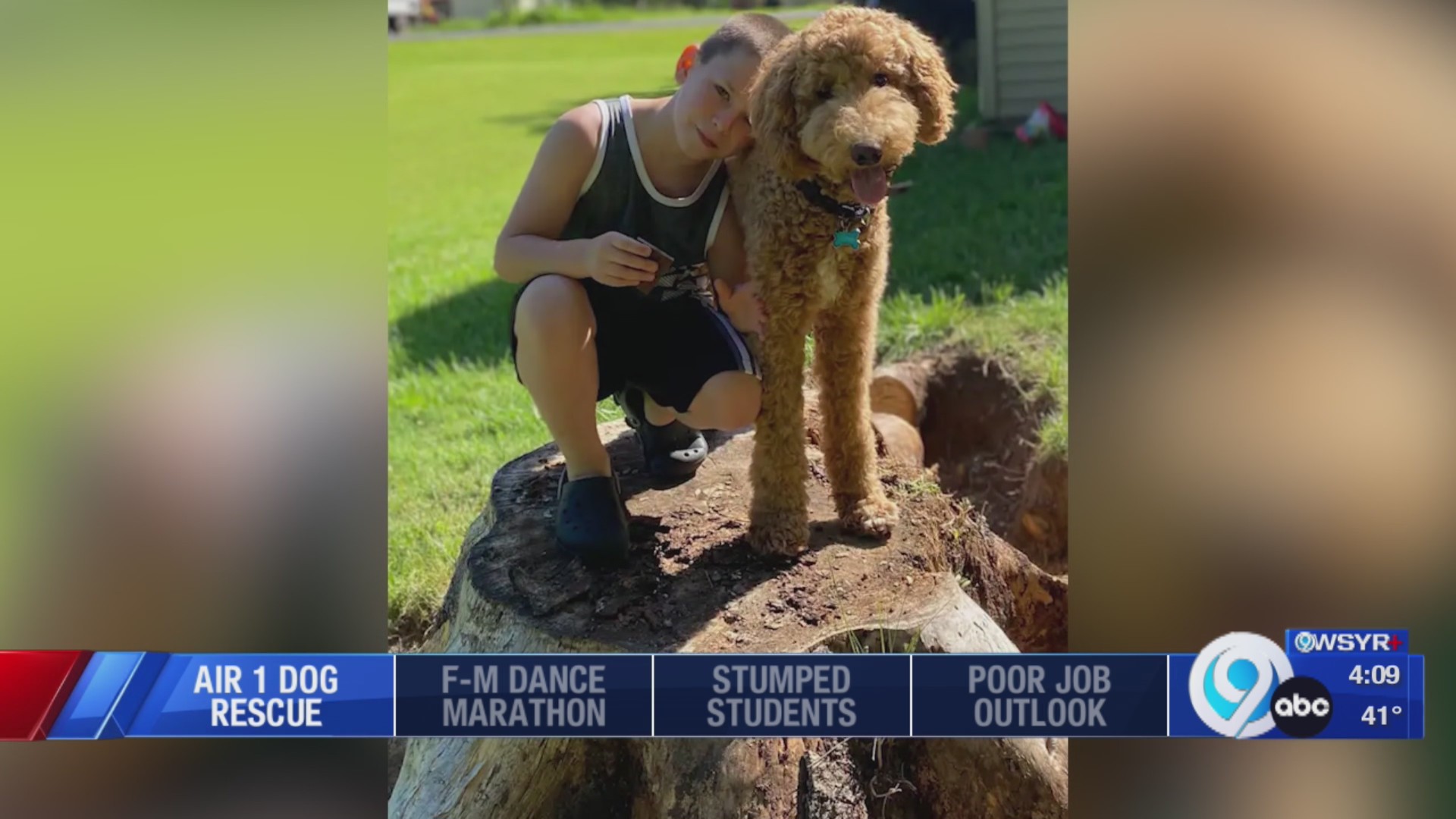 Goldendoodle rescued from Seneca River after escaping home