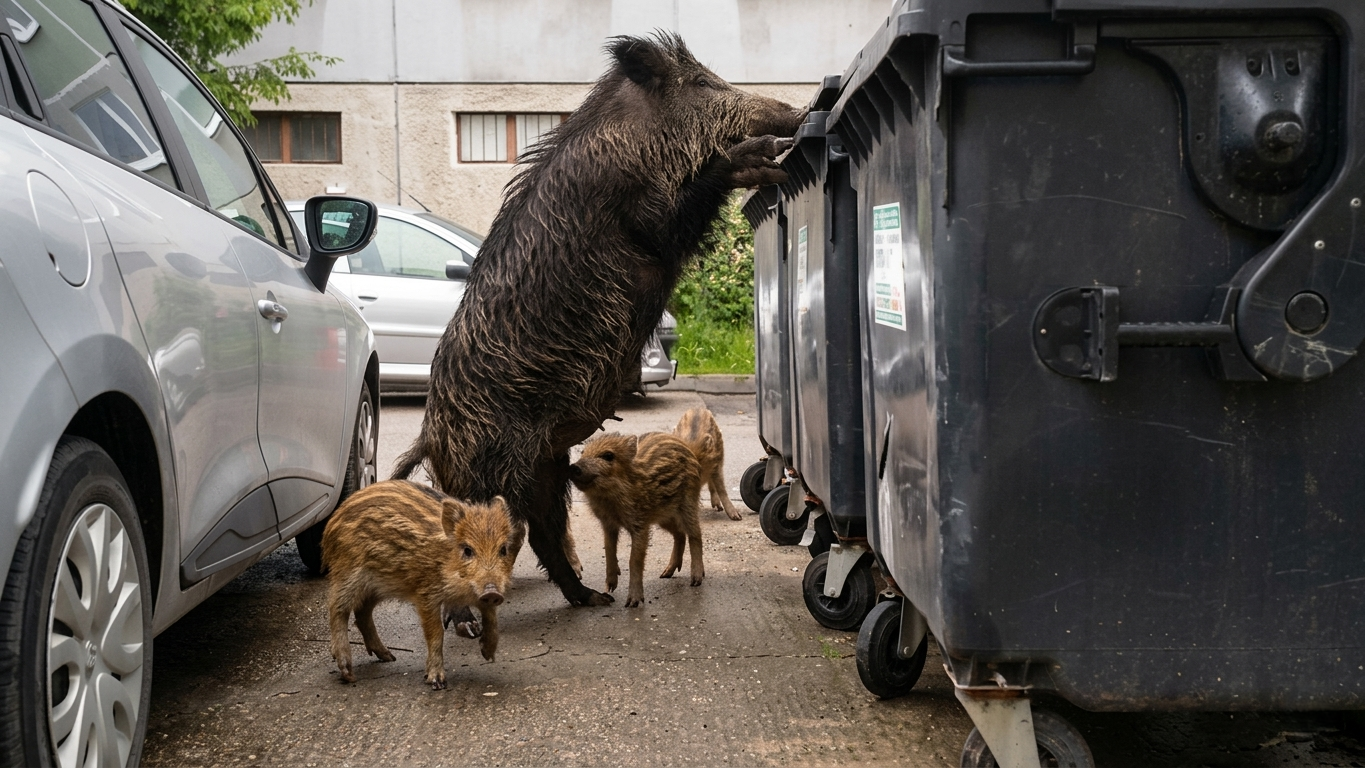 Watch what happens when a boar tries to feed her piglets