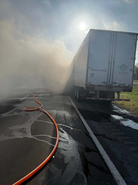Gallery: 18-wheeler catches fire on I-20 in Eastland County