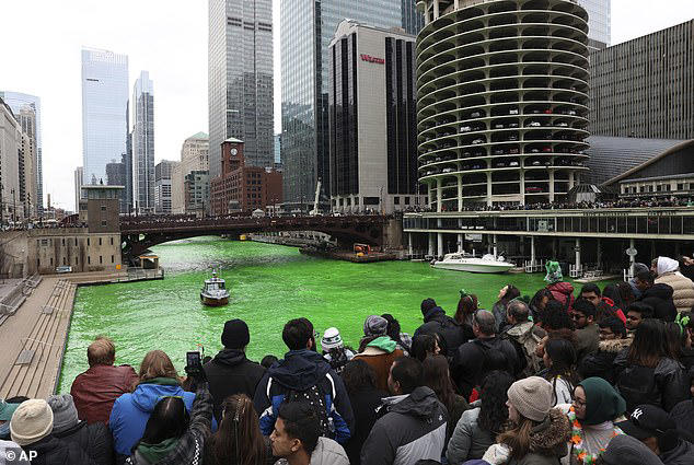Chicago celebrates St. Patrick's Day by dying their river a bright green for several hours