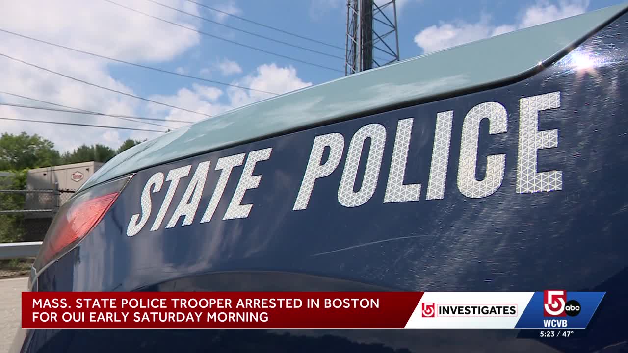 State police trooper charged with OUI after Boston arrest