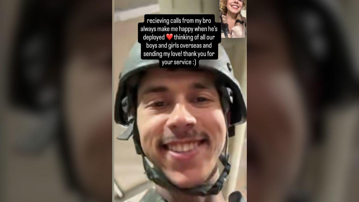 'Happy' Sydney Sweeney gives glimpse at younger brother's deployment in ...