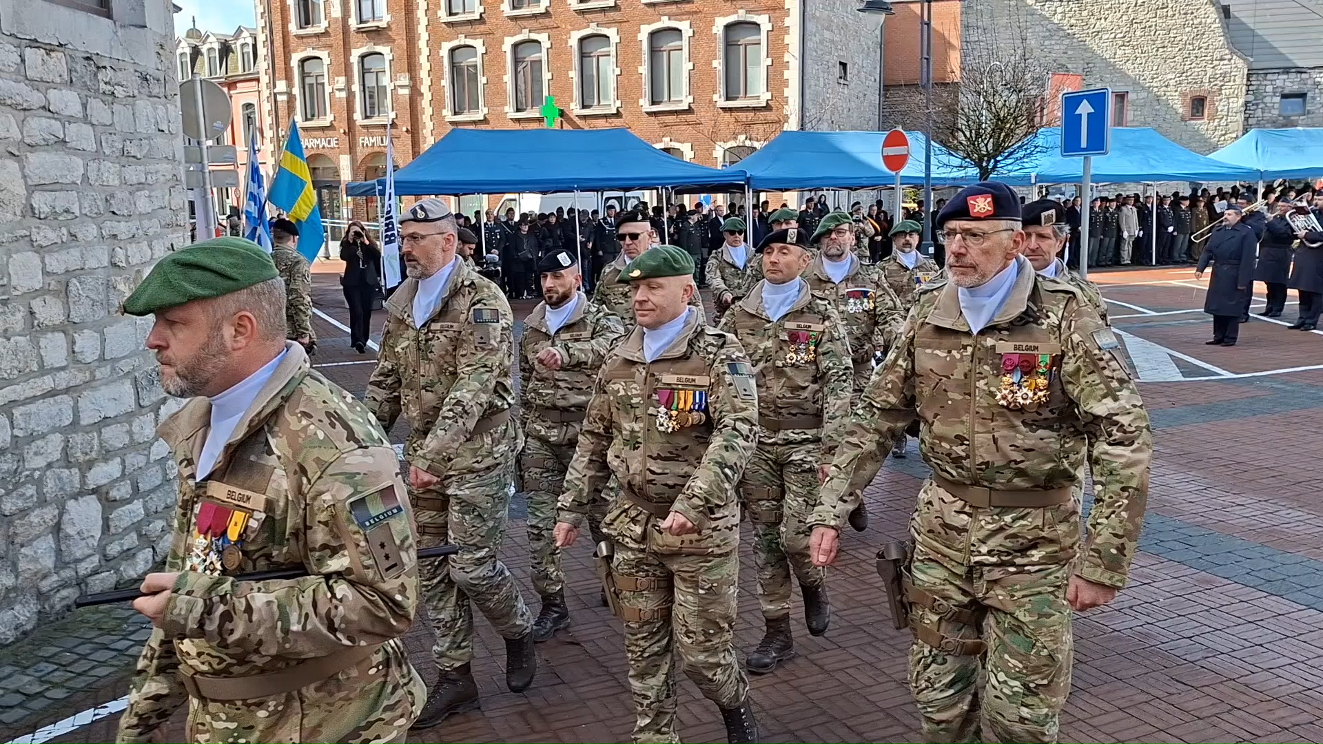 Parade militaire à Marche à l'occasion du retour de la 7e brigade
