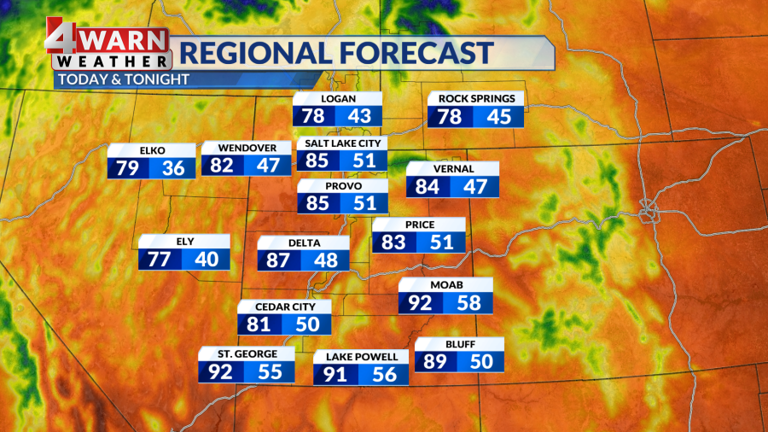 Cooler temperatures make a return to northern Utah as we close out the week