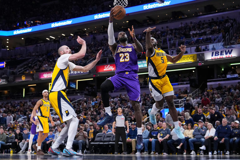 Luka Doncic scores 43 as Lakers beat Pacers 137-130 with Caitlin Clark ...