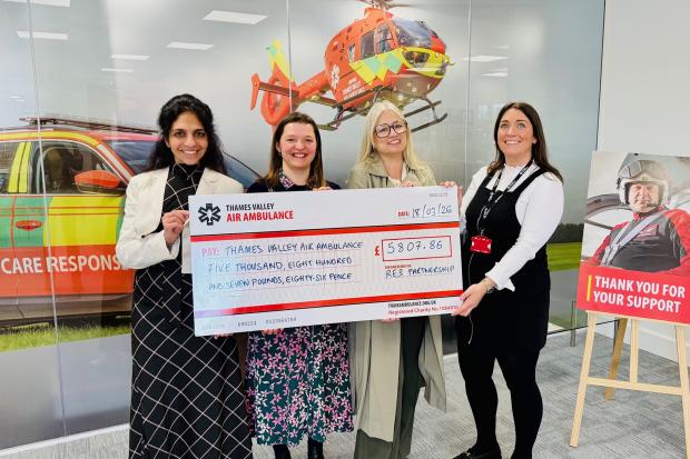 Recycling partnership raises thousands for air ambulance