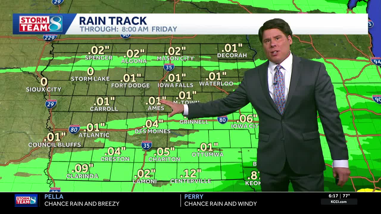 Iowa weather: Rain chances tomorrow before cooldown over the weekend