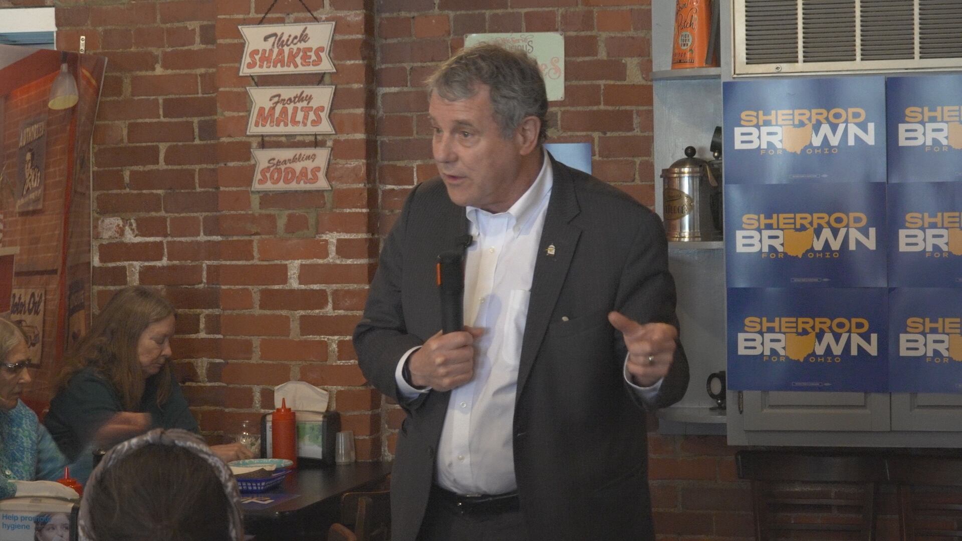 Former Sen. Brown criticizes Husted on special interests, cost of living