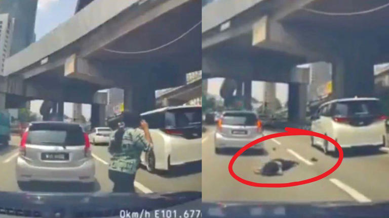 Video: Mujer es atropellada por motociclista mientras hablaba por teléfono