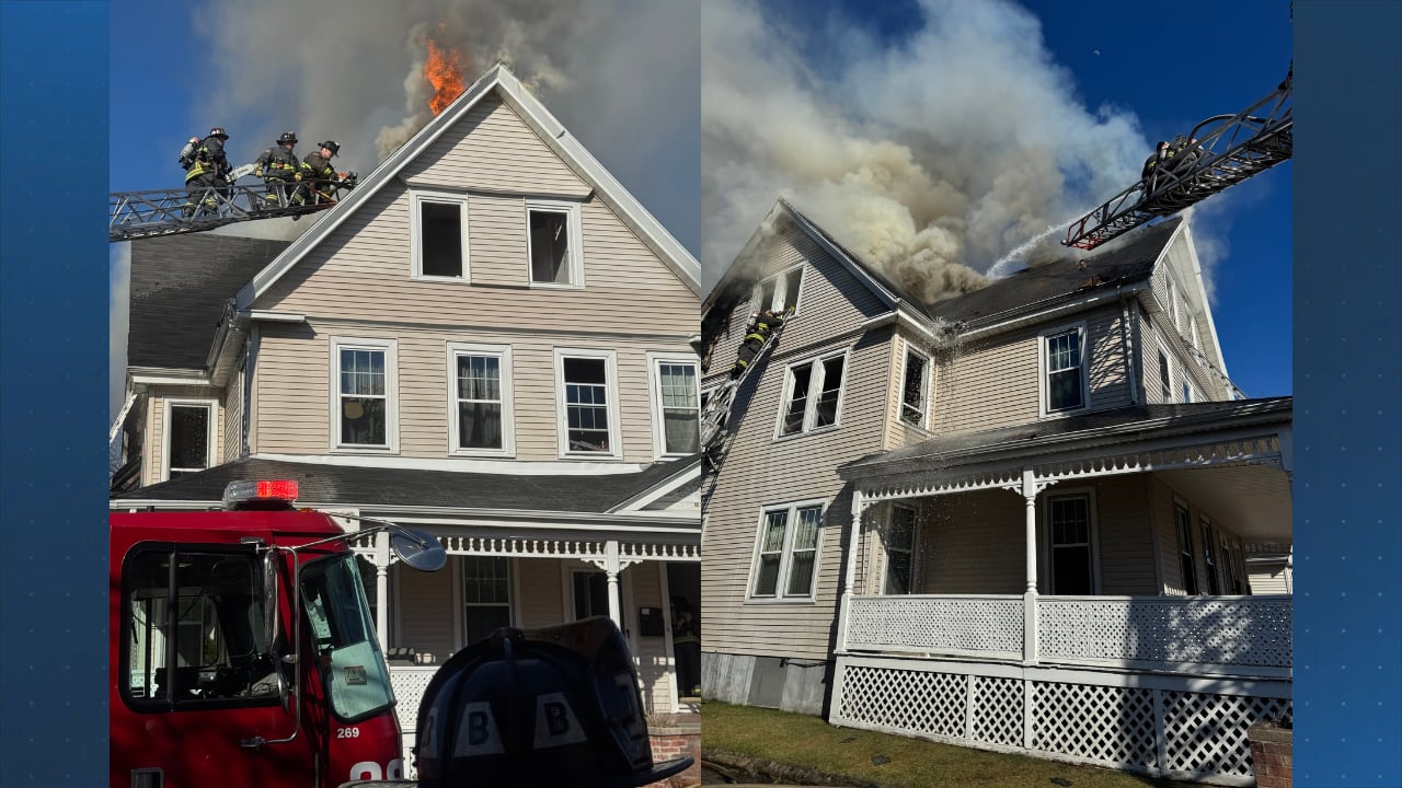 Firefighters battling intense flames inside Hyde Park home