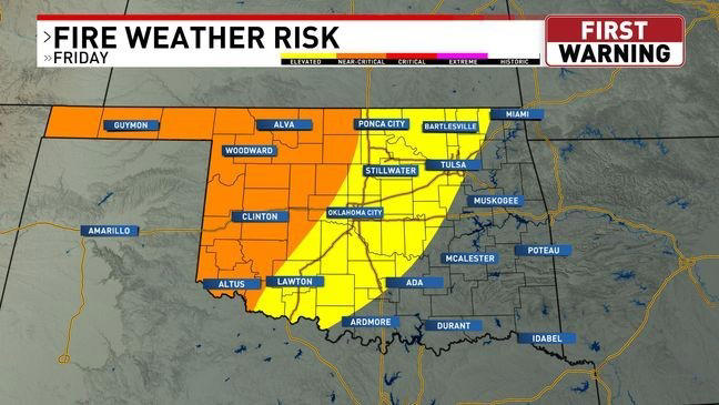 Oklahoma to see more fire conditions Thursday and Friday