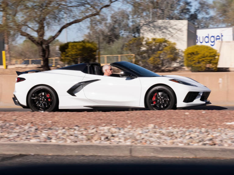 Chris Nanos drives his Chevrolet Corvette Stingray around Pima County on March 13, 2026. New York Post
