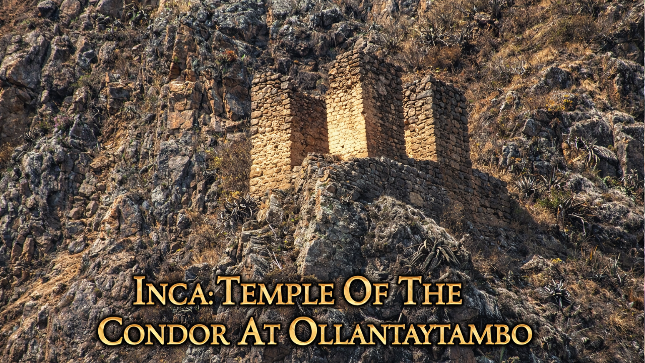 Inca temple of the condor Ollantaytambo Sacred Valley Peru exploration