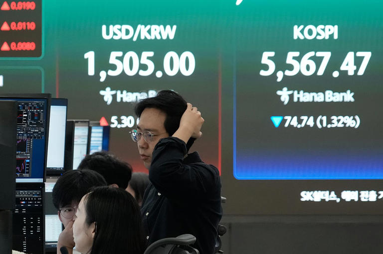 Asian stocks mostly fall and oil climbs again over Iran war de ...
