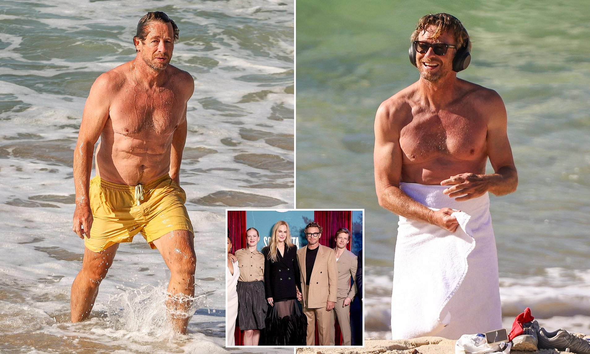 Curated visual reference: Visual Reference: Simon Baker 56 Shows Off His Ripped Body As Nicole