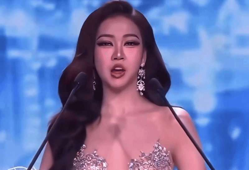 Thí sinh Miss Grand rơi răng giả trong lúc đang trình diễn