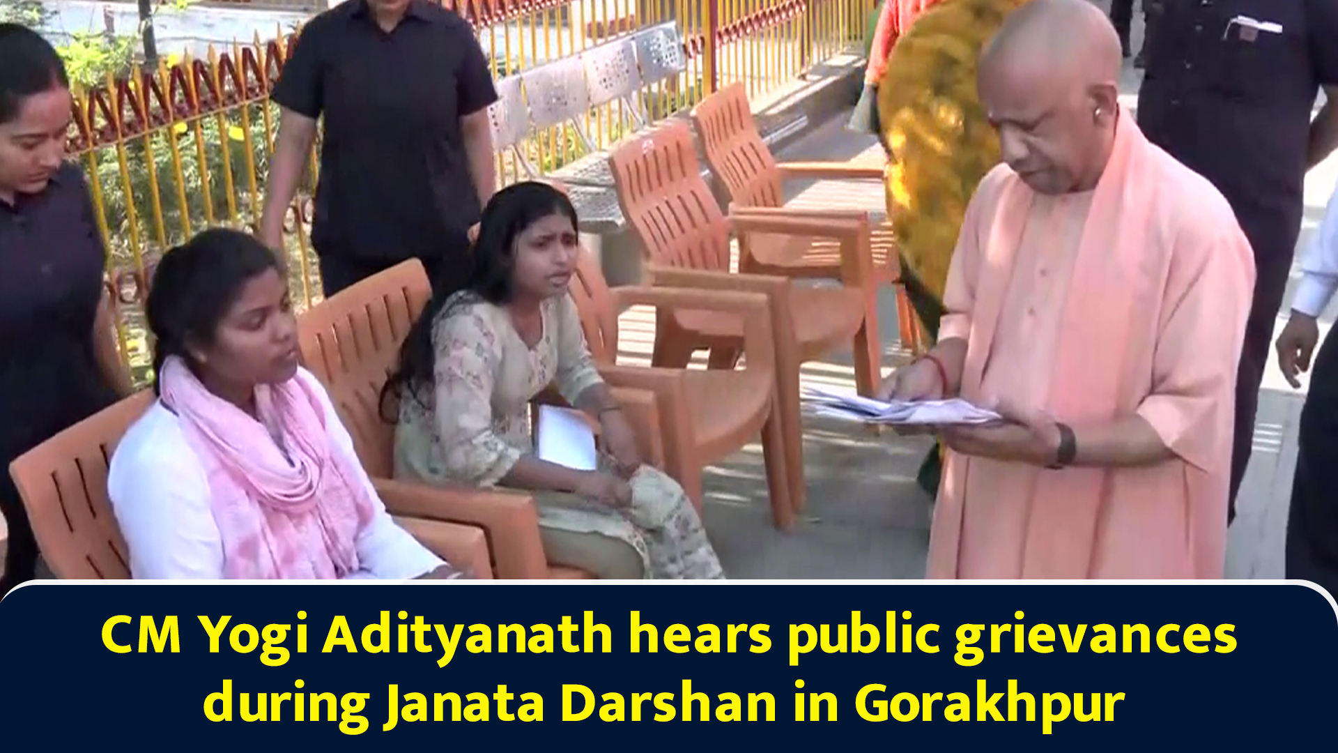 CM Yogi Adityanath hears public grievances during Janata Darshan in ...