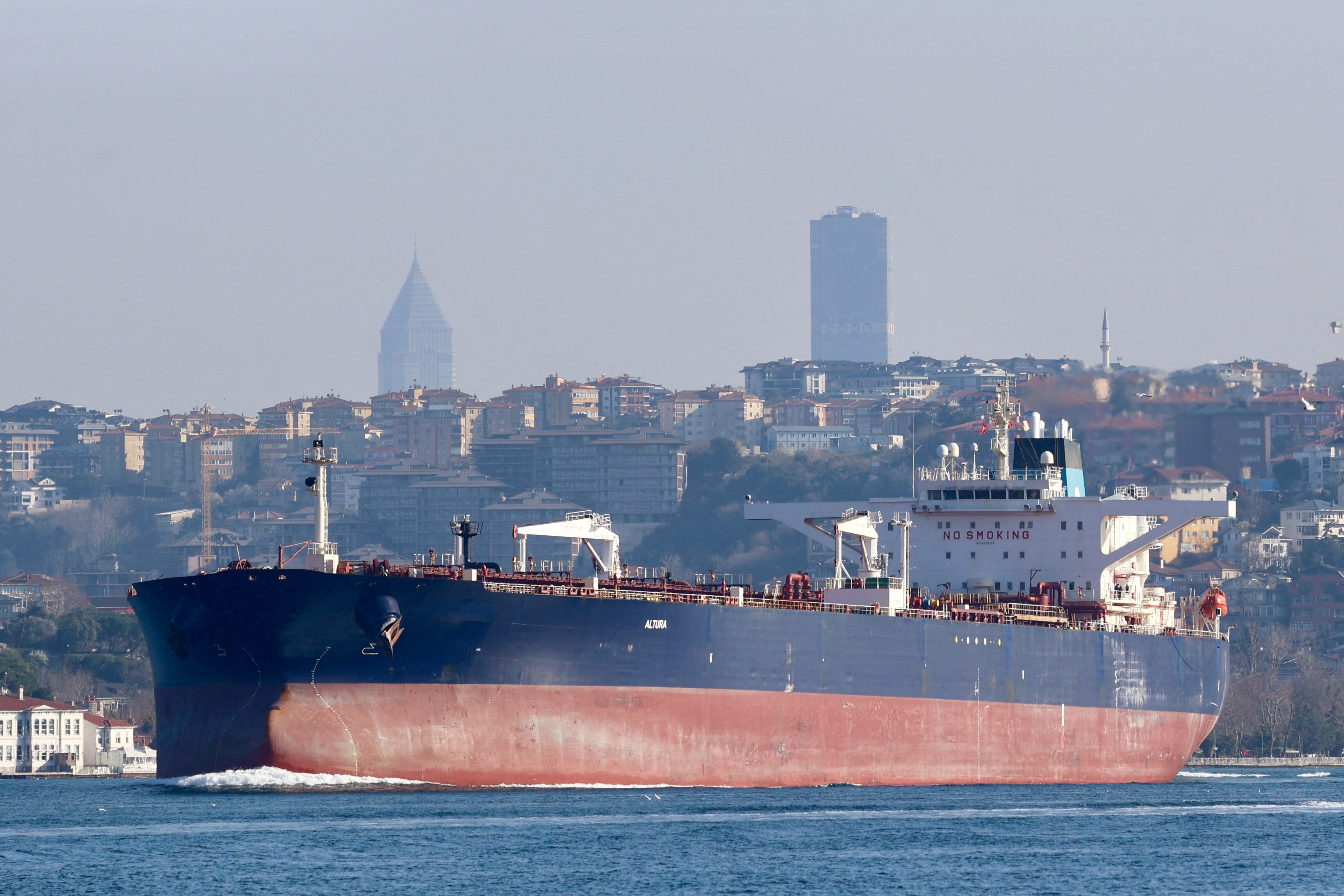 Tanker loaded with Russian oil struck by drone boat in Black Sea, says ...
