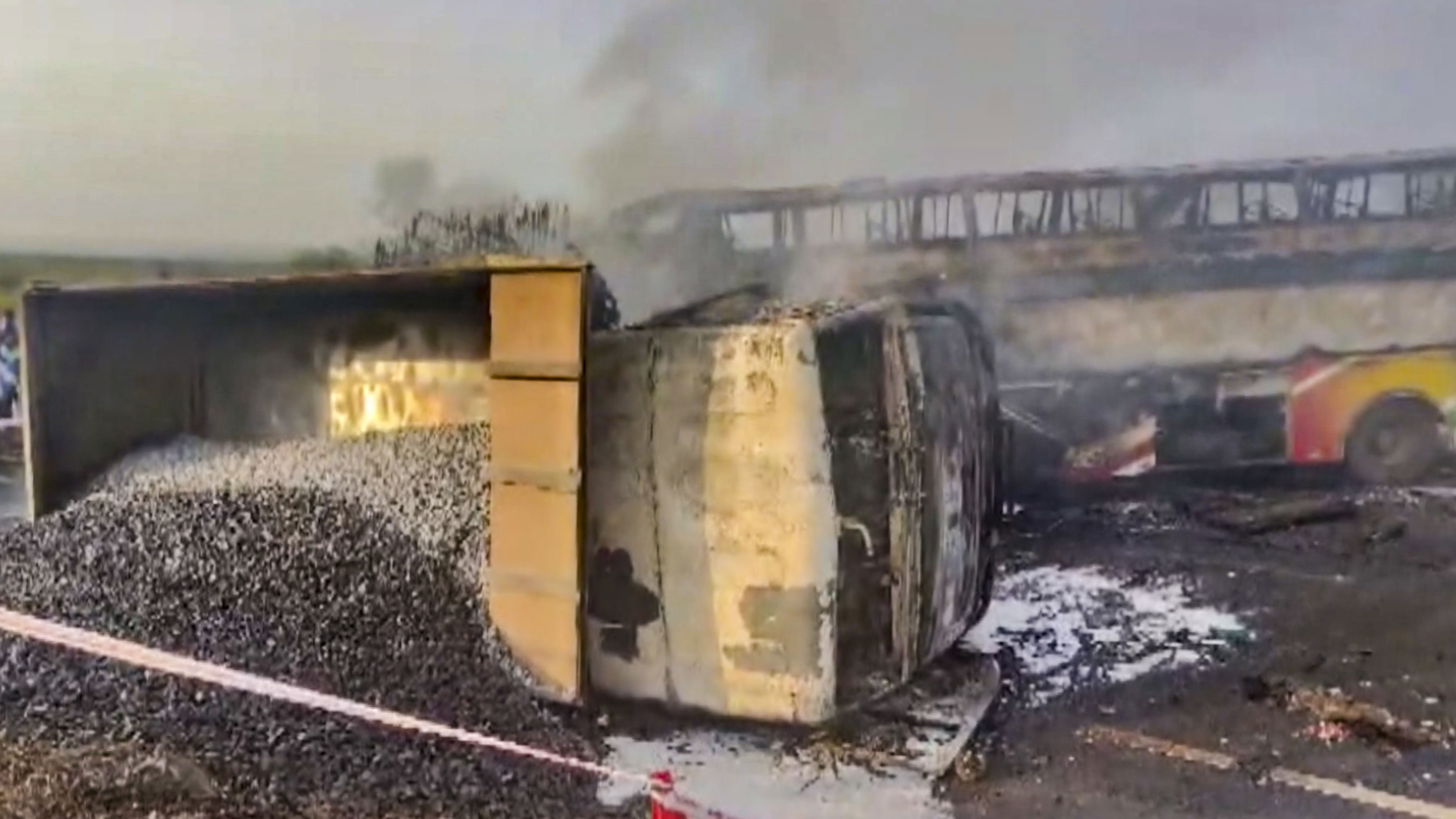 Andhra bus fire tragedy: 14 persons burnt to death, several injured ...