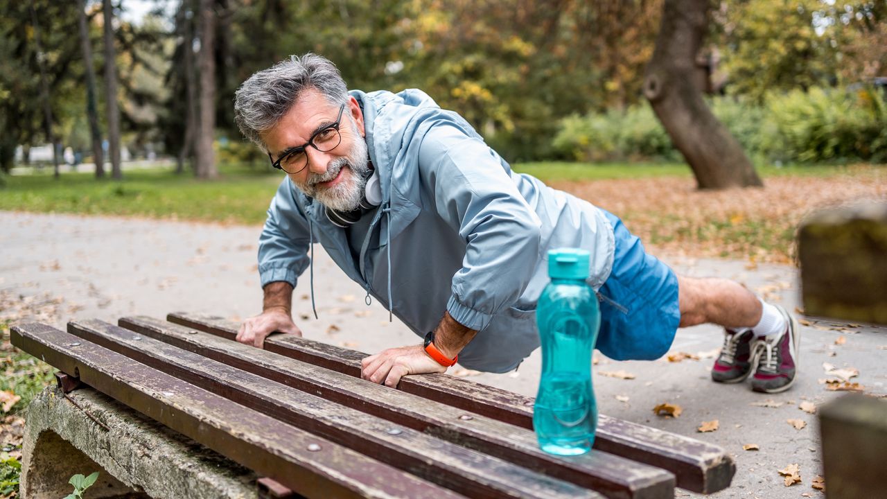 This 15-minute park bench workout is great for beginners over 65