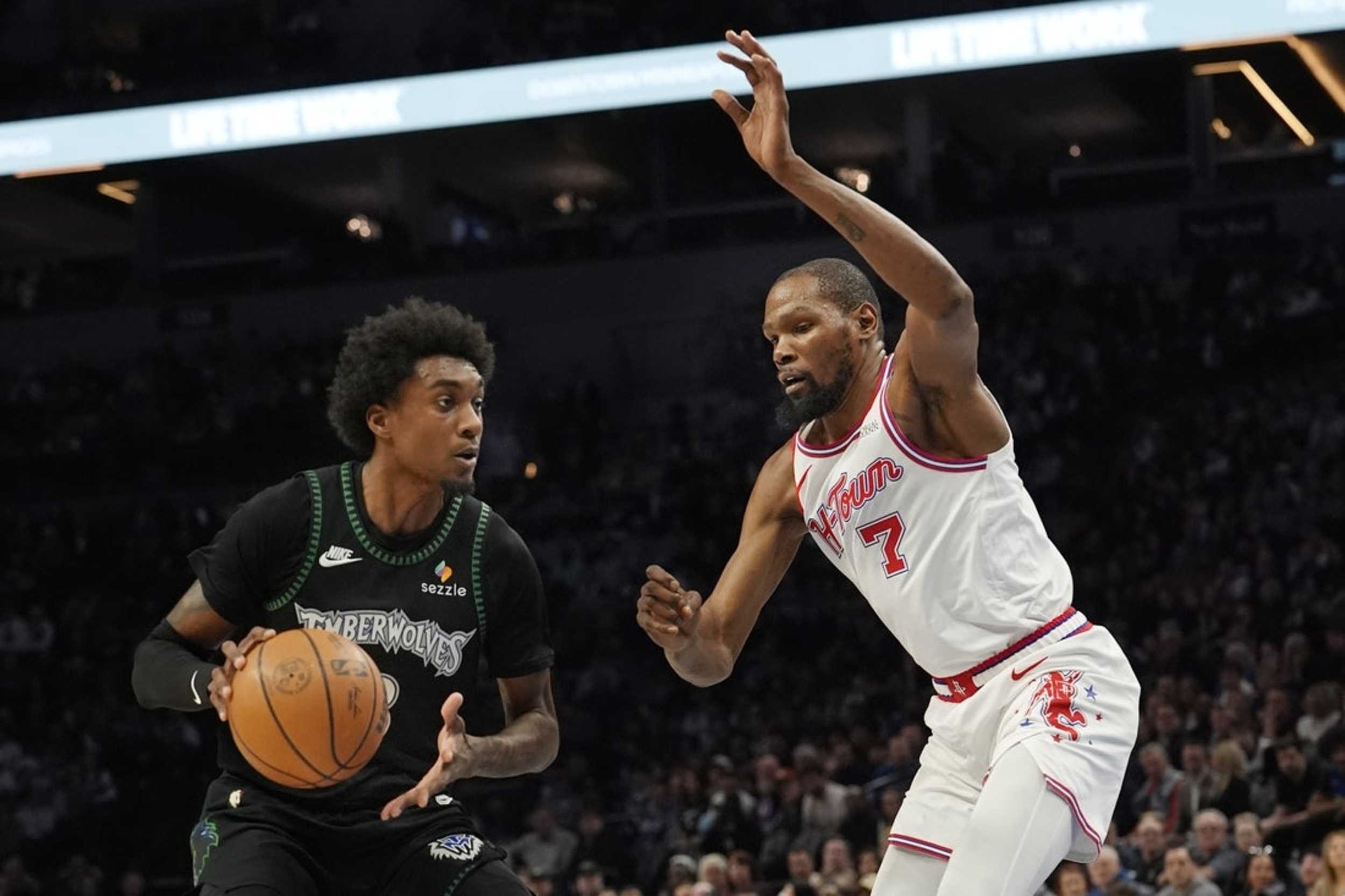 Rockets rally to force OT, but Wolves win with 15-0 run