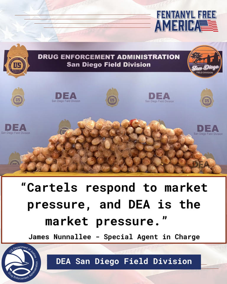Decomisan 45 mil pastillas de fentanilo en San Diego