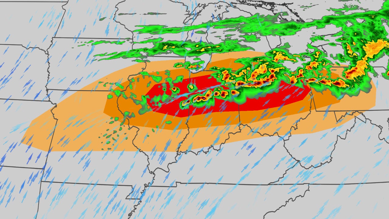 Severe thunderstorms possible in the Ohio Valley through early Friday<br><br>