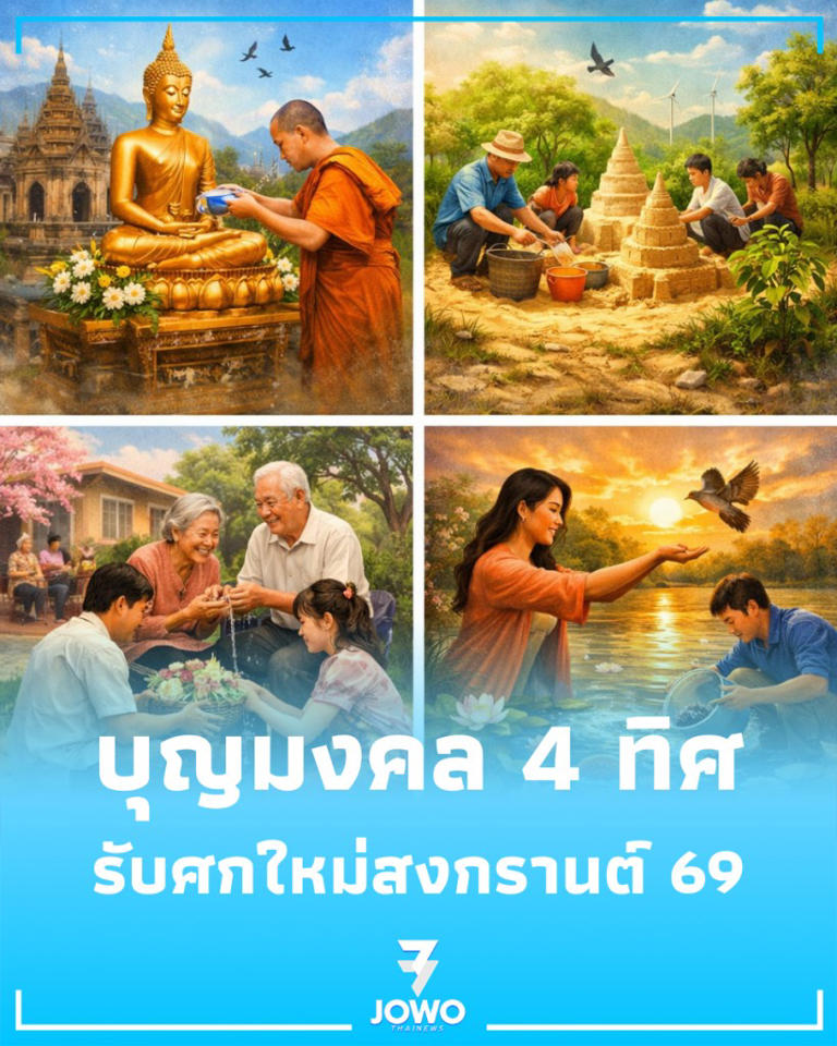 บุญมงคล 4 ทิศ สงกรานต์ 69 แปรหยาดน้ำใจ สู่มหากุศลเพื่อแผ่นดิน