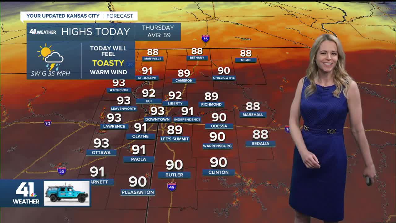 Record warmth likely ahead of a strong cold front