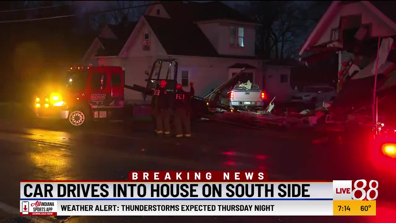 Vehicle crashes into house on south side