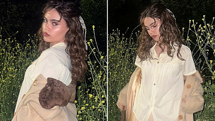 Ariana Greenblatt models romantic fashion moment in after-dark shoot ...