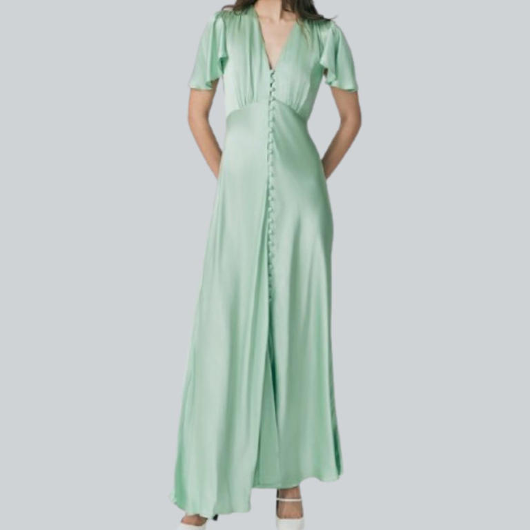 Kate Middleton Chiffon Mint Green Dress Kate Middleton Wears Vibrant Lime Green  Dress At Wimbledon