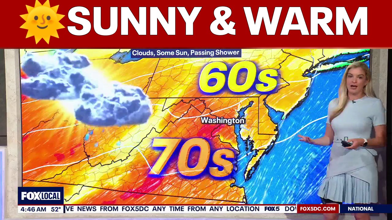 DC weather: Sunny, warm Thursday with highs in the upper 70s
