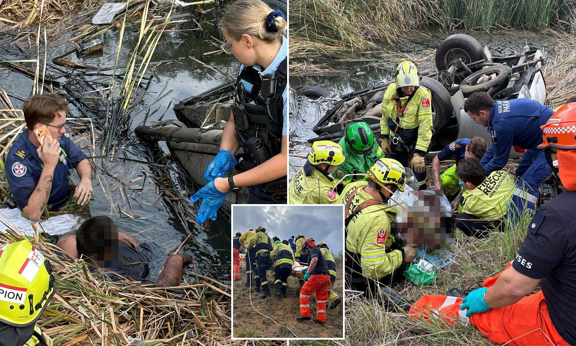 Farmer stumbles on driver who had been trapped with his ute for three days after it plunged in creek