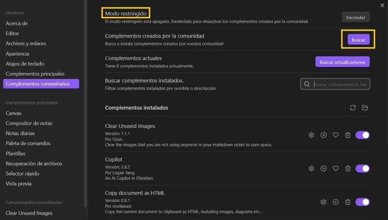 Obsidian en Android: guía completa de plugins y nube personal