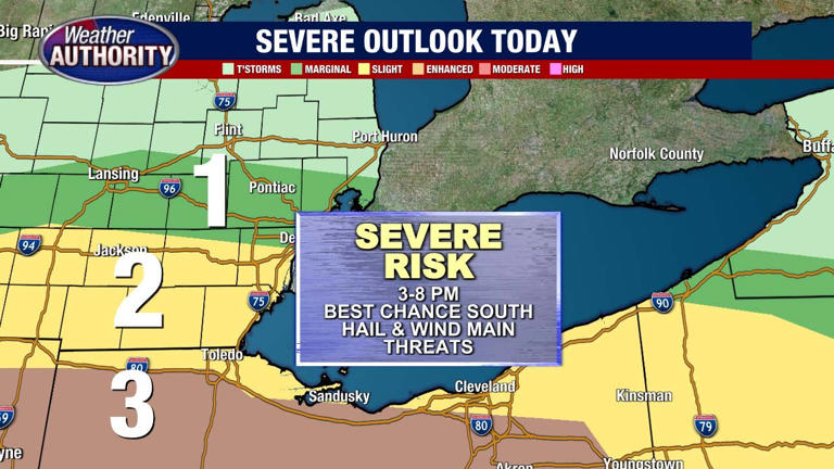 Southeast Michigan storms: Severe weather possible later Thursday