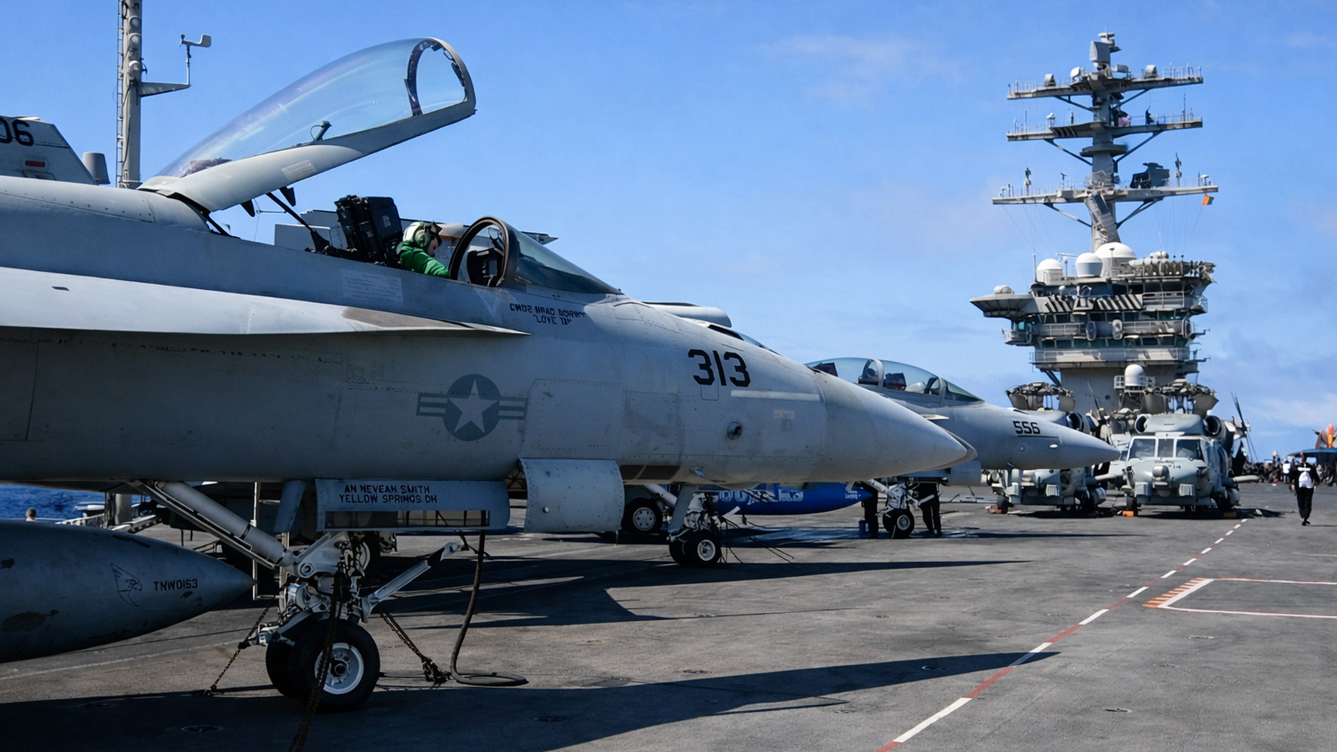 Daily operations continue aboard USS Nimitz in the Pacific