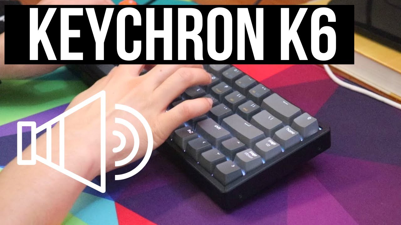 Keychron K6 with Gateron red typing sounds no talking