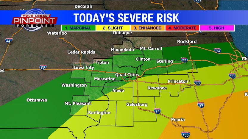 Severe weather possible later Thursday in the Quad Cities