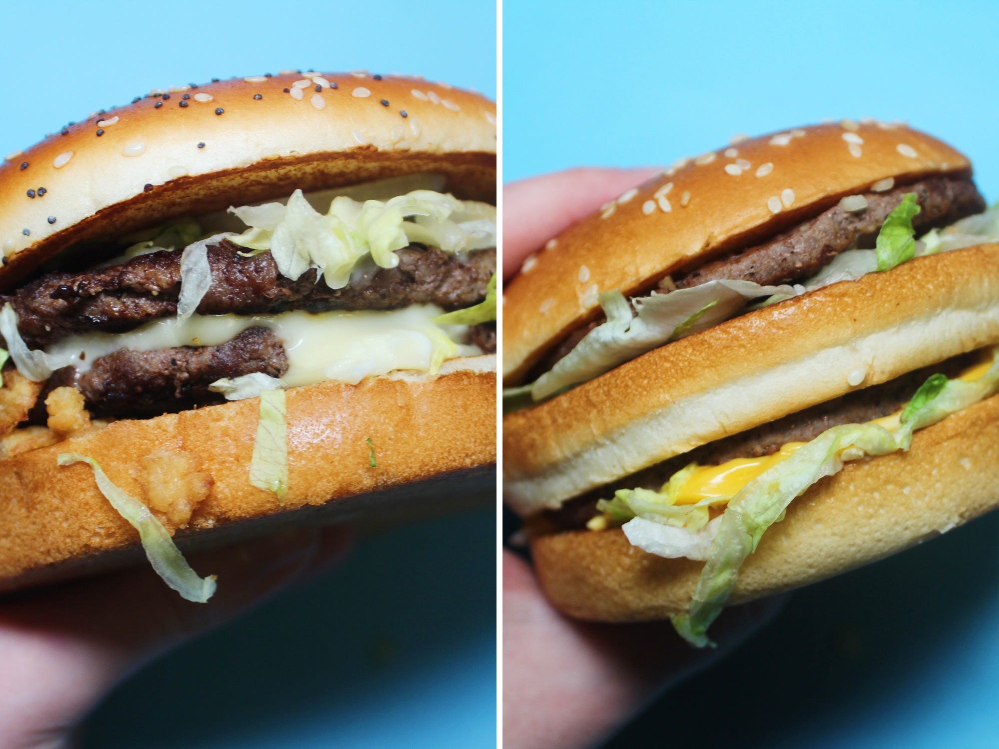 I compared McDonald's Big Arch and Big Mac burgers. The Big Arch put ...