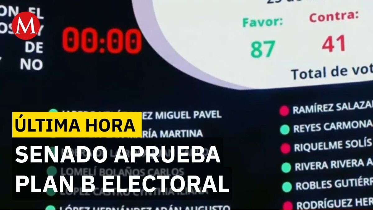 Senado aprueba el 'Plan B' de la reforma electoral en México