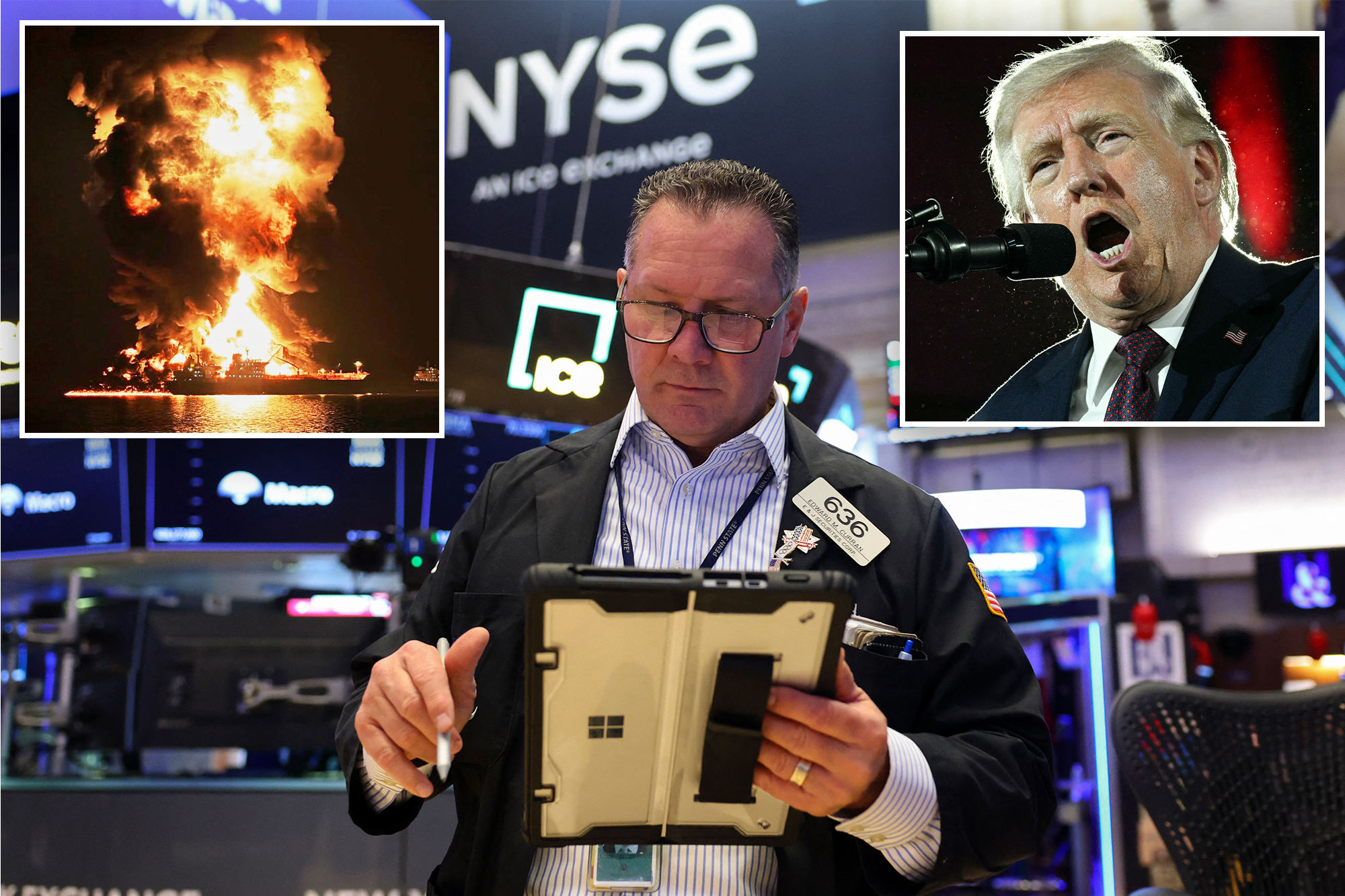 Dow falls over 450 points, oil jumps 6% as Trump warns Iran 'better get ...