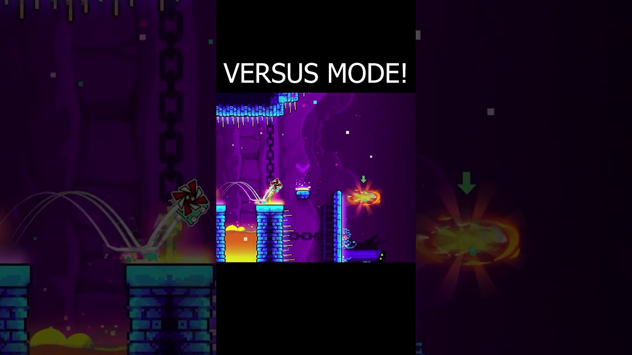 New level in Geometry Dash in versus mode