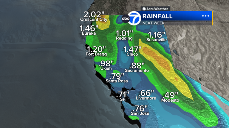 Timeline: Bay Area rain, Sierra snow arrive next week with cold storms