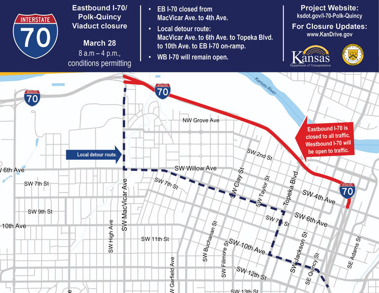 KDOT plans weekend closure for Polk-Quincy Viaduct project through ...